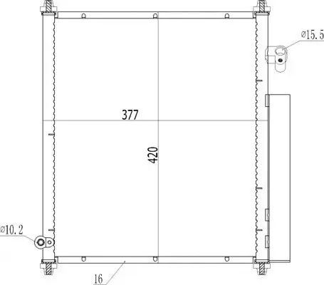 Kondensator, Klimaanlage HART 605 726 Bild Kondensator, Klimaanlage HART 605 726
