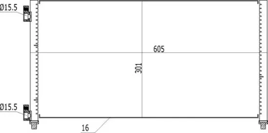 Kondensator, Klimaanlage HART 606 093 Bild Kondensator, Klimaanlage HART 606 093