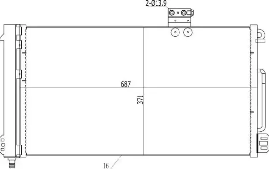 Kondensator, Klimaanlage HART 606 117 Bild Kondensator, Klimaanlage HART 606 117