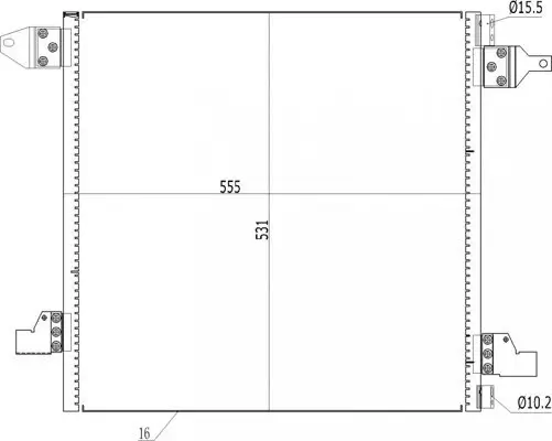 Kondensator, Klimaanlage HART 606 126