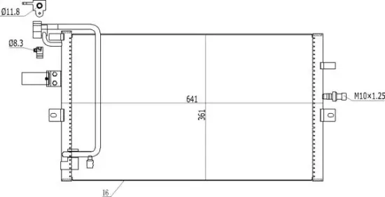 Kondensator, Klimaanlage HART 606 164 Bild Kondensator, Klimaanlage HART 606 164