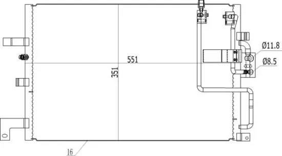 Kondensator, Klimaanlage HART 606 165 Bild Kondensator, Klimaanlage HART 606 165