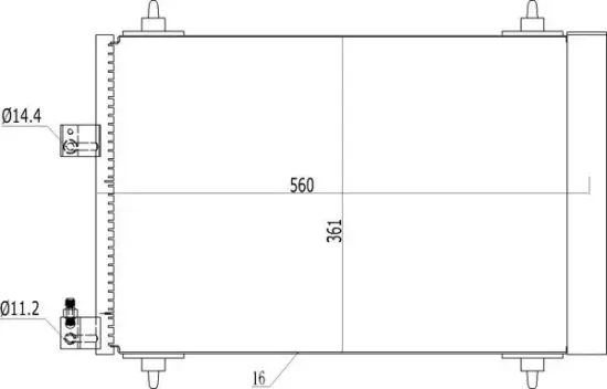 Kondensator, Klimaanlage HART 606 541 Bild Kondensator, Klimaanlage HART 606 541