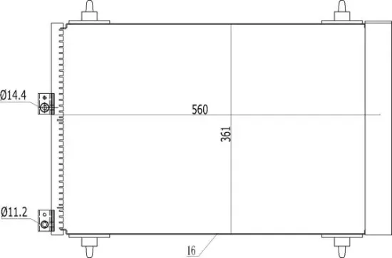 Kondensator, Klimaanlage HART 607 801 Bild Kondensator, Klimaanlage HART 607 801