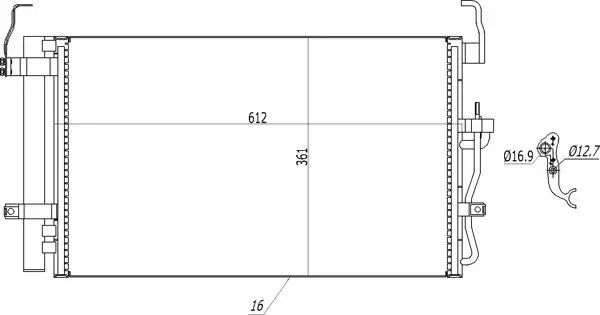 Kondensator, Klimaanlage HART 608 389