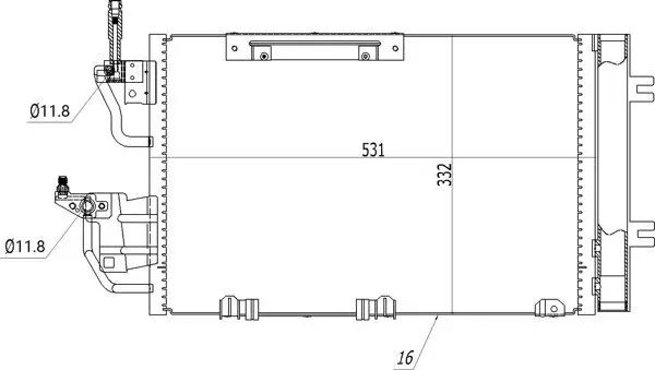 Kondensator, Klimaanlage HART 608 407