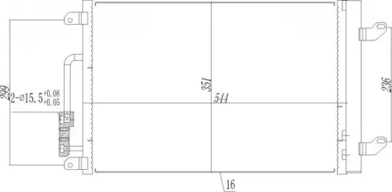 Kondensator, Klimaanlage HART 611 249 Bild Kondensator, Klimaanlage HART 611 249