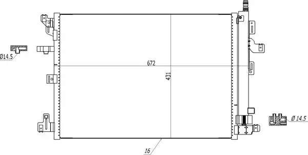 Kondensator, Klimaanlage HART 613 029