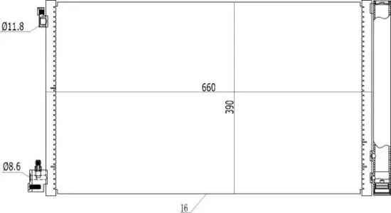 Kondensator, Klimaanlage HART 613 250 Bild Kondensator, Klimaanlage HART 613 250