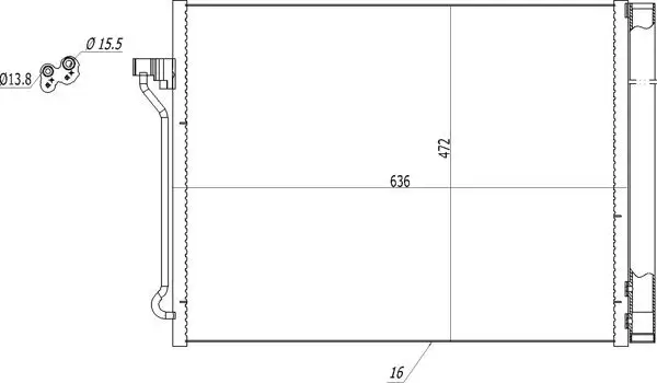 Kondensator, Klimaanlage HART 613 794