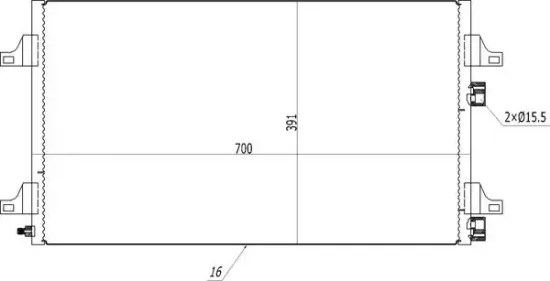 Kondensator, Klimaanlage HART 614 487 Bild Kondensator, Klimaanlage HART 614 487