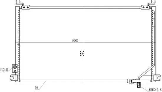 Kondensator, Klimaanlage HART 614 522 Bild Kondensator, Klimaanlage HART 614 522