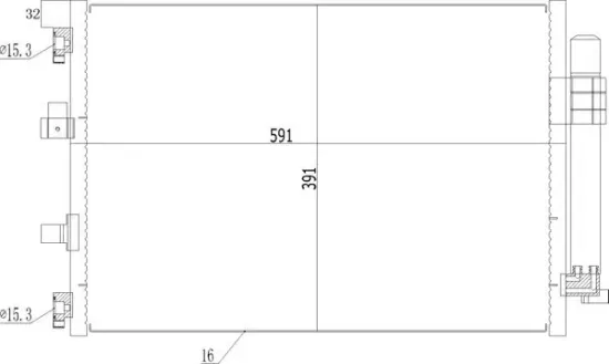 Kondensator, Klimaanlage HART 614 535 Bild Kondensator, Klimaanlage HART 614 535