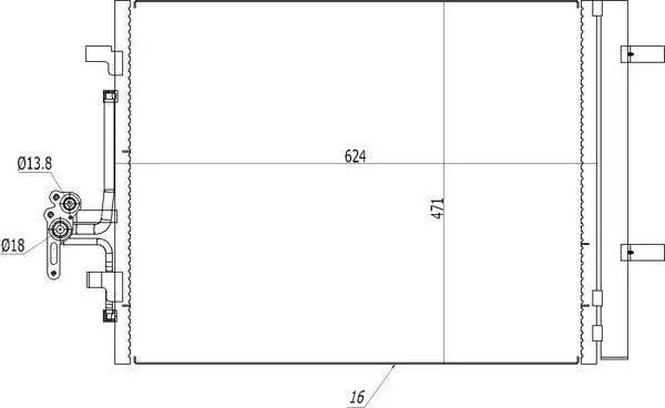 Kondensator, Klimaanlage HART 614 540