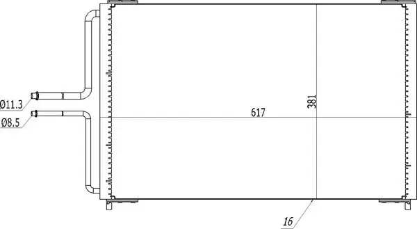 Kondensator, Klimaanlage HART 614 543