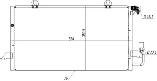 Kondensator, Klimaanlage HART 614 544 Bild Kondensator, Klimaanlage HART 614 544