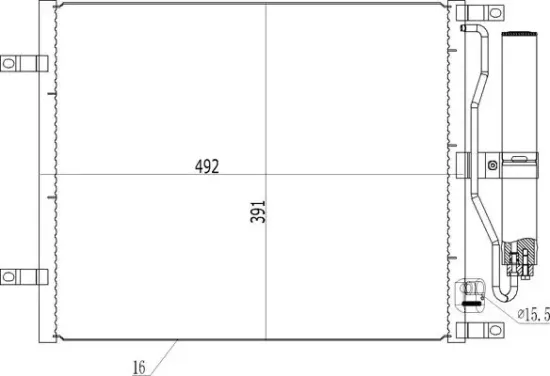 Kondensator, Klimaanlage HART 614 551 Bild Kondensator, Klimaanlage HART 614 551