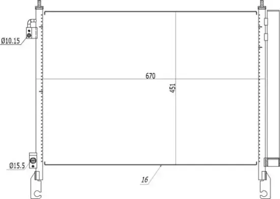 Kondensator, Klimaanlage HART 614 553 Bild Kondensator, Klimaanlage HART 614 553