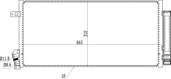 Kondensator, Klimaanlage HART 614 554