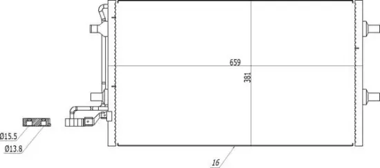 Kondensator, Klimaanlage HART 614 562 Bild Kondensator, Klimaanlage HART 614 562