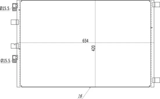 Kondensator, Klimaanlage HART 614 565 Bild Kondensator, Klimaanlage HART 614 565