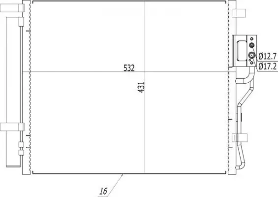 Kondensator, Klimaanlage HART 614 573