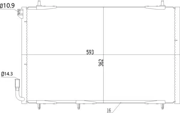 Kondensator, Klimaanlage HART 616 715