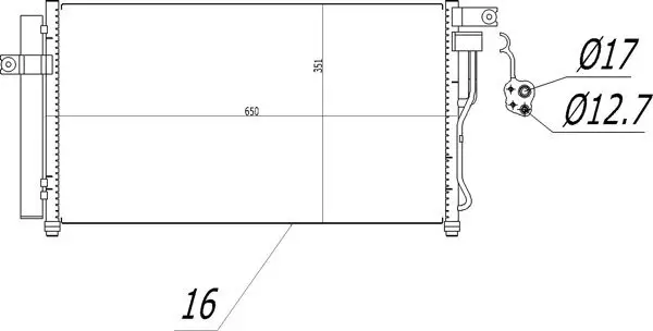 Kondensator, Klimaanlage HART 619 064