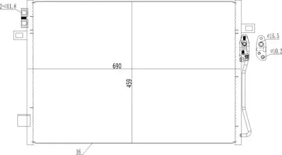 Kondensator, Klimaanlage HART 619 544 Bild Kondensator, Klimaanlage HART 619 544