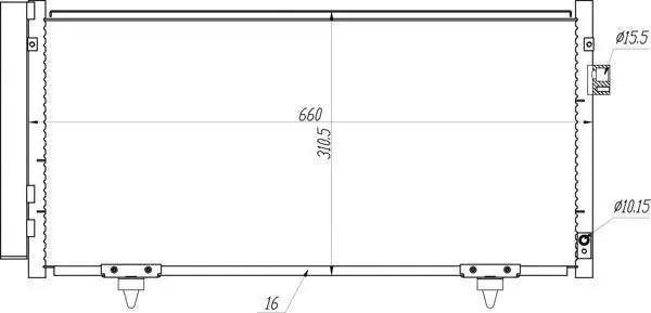 Kondensator, Klimaanlage HART 620 610