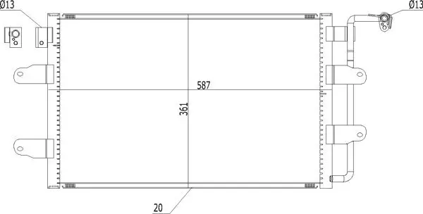 Kondensator, Klimaanlage HART 621 530