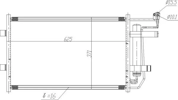 Kondensator, Klimaanlage HART 621 580