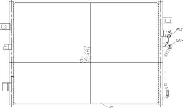 Kondensator, Klimaanlage HART 621 609