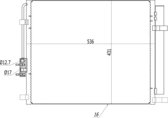Kondensator, Klimaanlage HART 621 614 Bild Kondensator, Klimaanlage HART 621 614