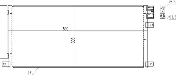 Kondensator, Klimaanlage HART 621 618