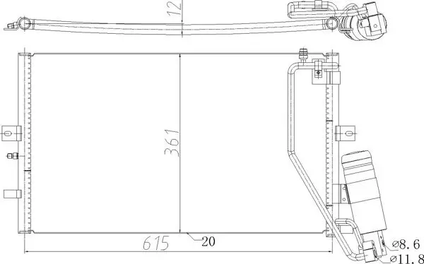 Kondensator, Klimaanlage HART 623 914