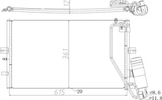 Kondensator, Klimaanlage HART 623 914 Bild Kondensator, Klimaanlage HART 623 914