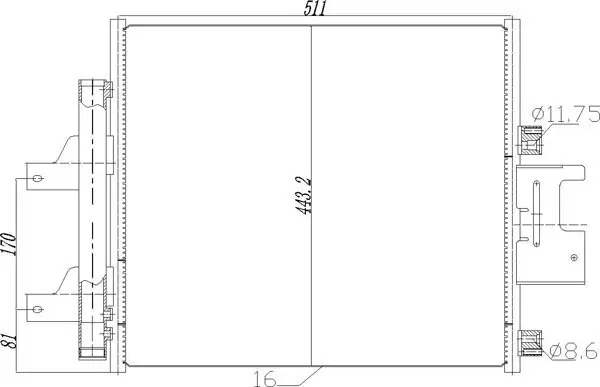 Kondensator, Klimaanlage HART 631 260