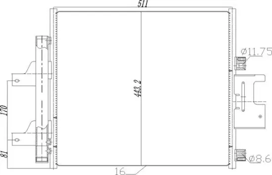 Kondensator, Klimaanlage HART 631 260 Bild Kondensator, Klimaanlage HART 631 260