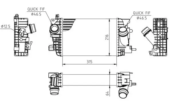 Ladeluftkühler HART 636 911