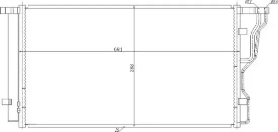 Kondensator, Klimaanlage HART 637 003 Bild Kondensator, Klimaanlage HART 637 003