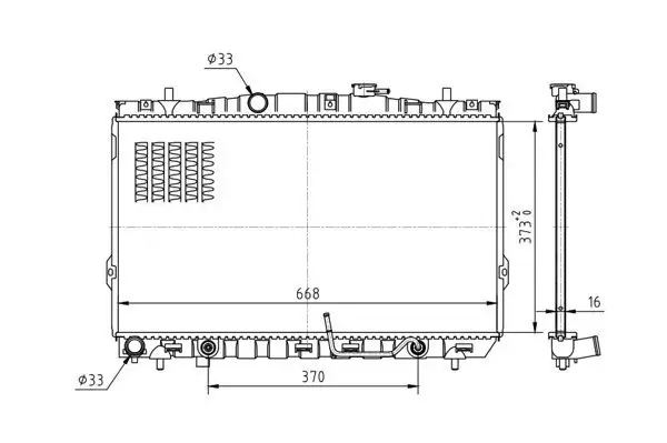 Kühler, Motorkühlung HART 637 150