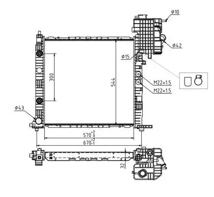 Kühler, Motorkühlung HART 637 191 Bild Kühler, Motorkühlung HART 637 191