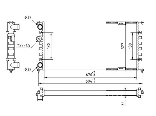 Kühler, Motorkühlung HART 637 211 Bild Kühler, Motorkühlung HART 637 211