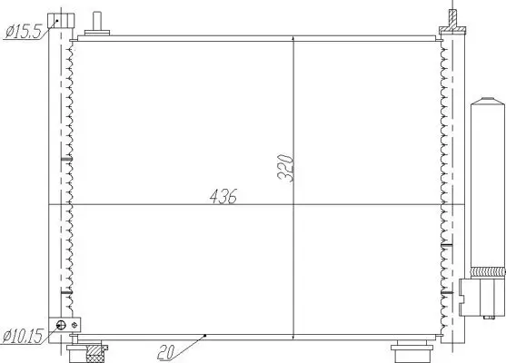 Kondensator, Klimaanlage HART 725 100