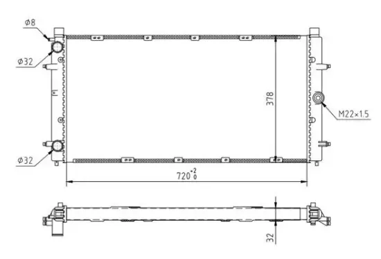 Kühler, Motorkühlung HART 104 211 Bild Kühler, Motorkühlung HART 104 211