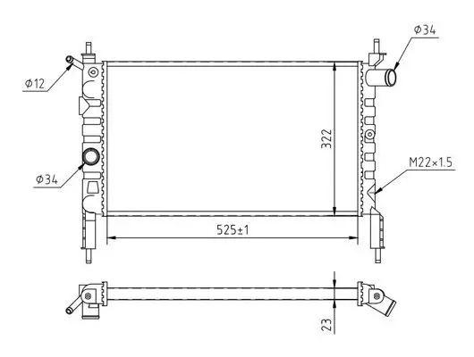 Kühler, Motorkühlung HART 600 095 Bild Kühler, Motorkühlung HART 600 095