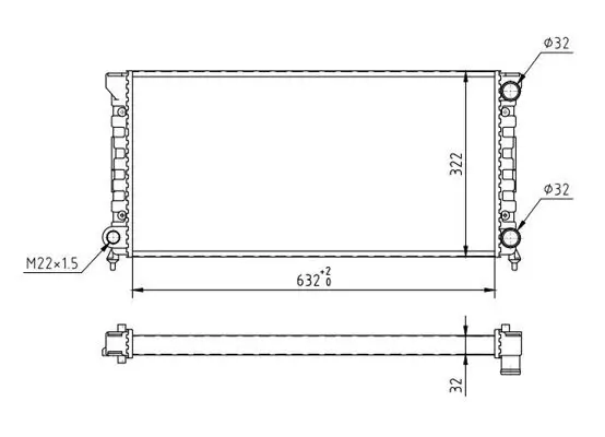 Kühler, Motorkühlung HART 600 111 Bild Kühler, Motorkühlung HART 600 111