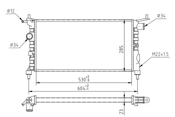 Kühler, Motorkühlung HART 600 268