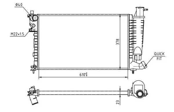 Kühler, Motorkühlung HART 600 489